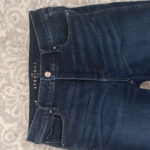 White House Black Market denim dark blue jeans